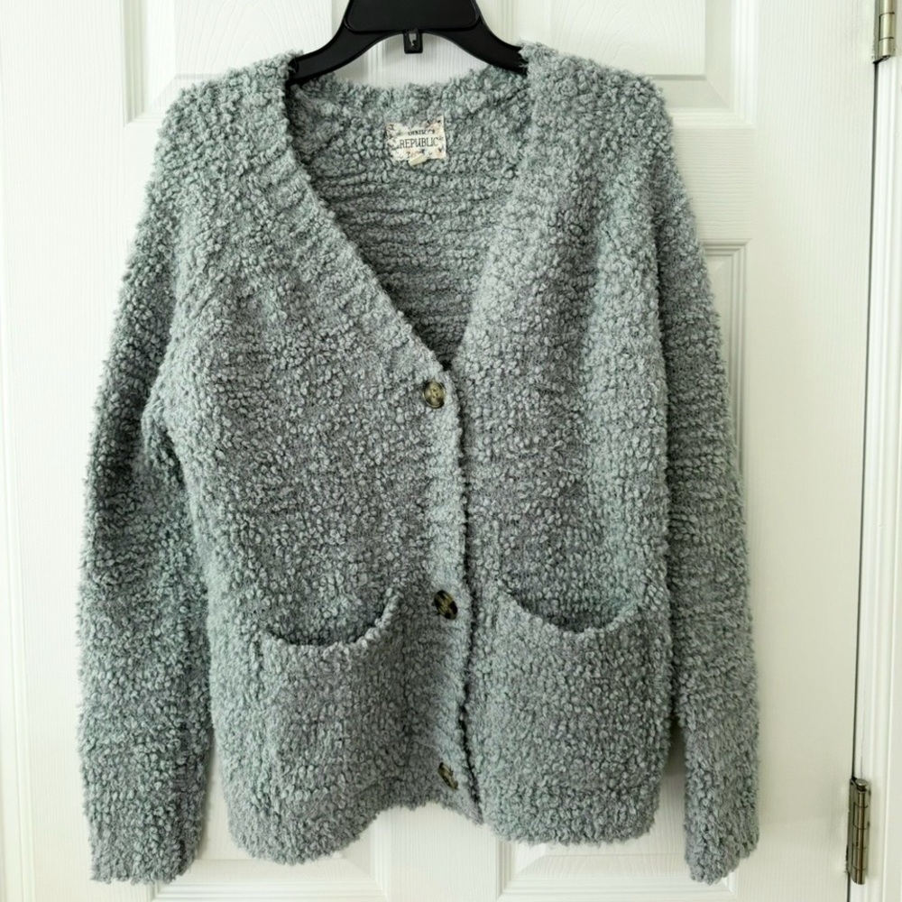 Cozy Green Cardigan Sweater